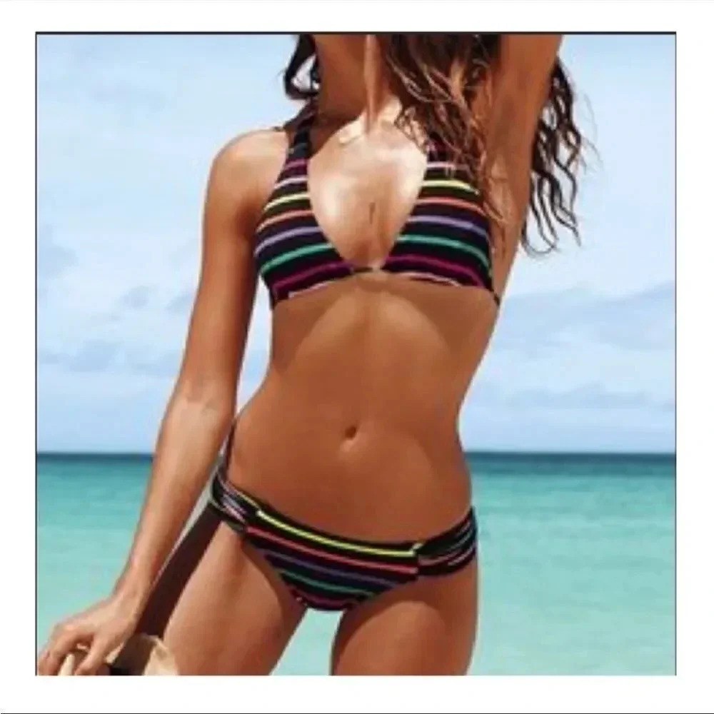 VICTORIA’S SECRET Rainbow Bikini Size Small/Med RARE, SOLD OUT ONLINE